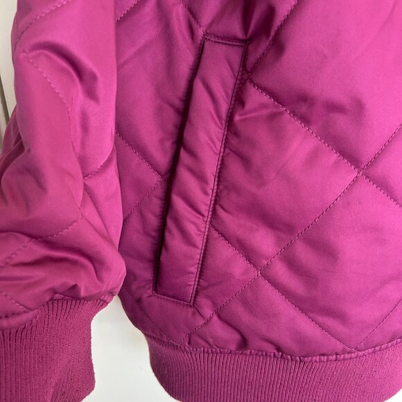 Berry Bold Ava & Viv Quilted Zip Jacket | Plus Size 3X - Picture 11 of 16
